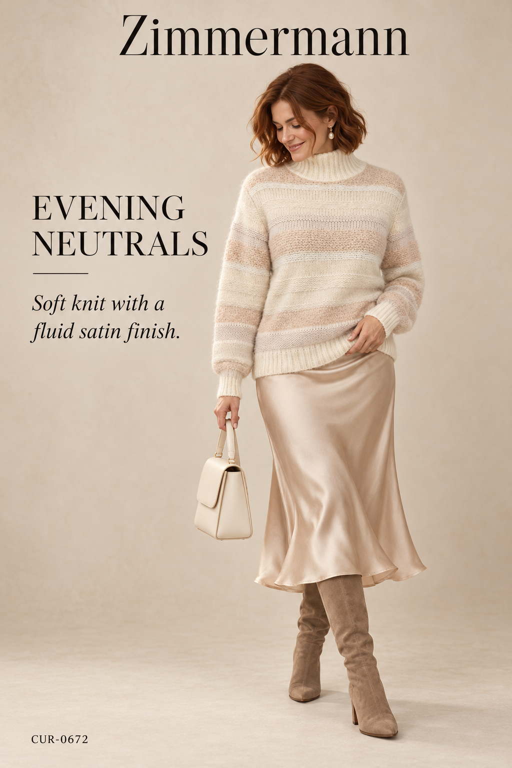 Zimmermann Lyrical Turtleneck Sweater – Cream Stripe