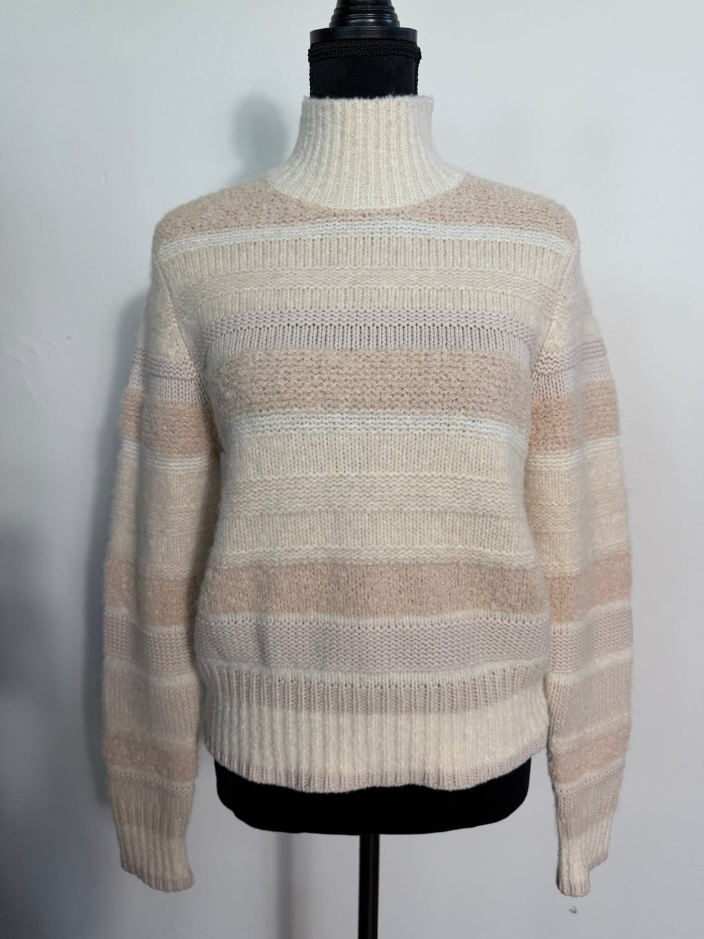 Zimmermann Lyrical Turtleneck Sweater – Cream Stripe