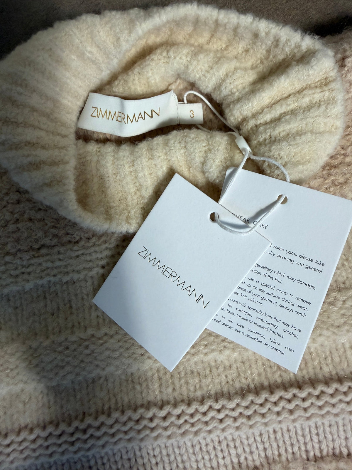 Zimmermann Lyrical Turtleneck Sweater – Cream Stripe