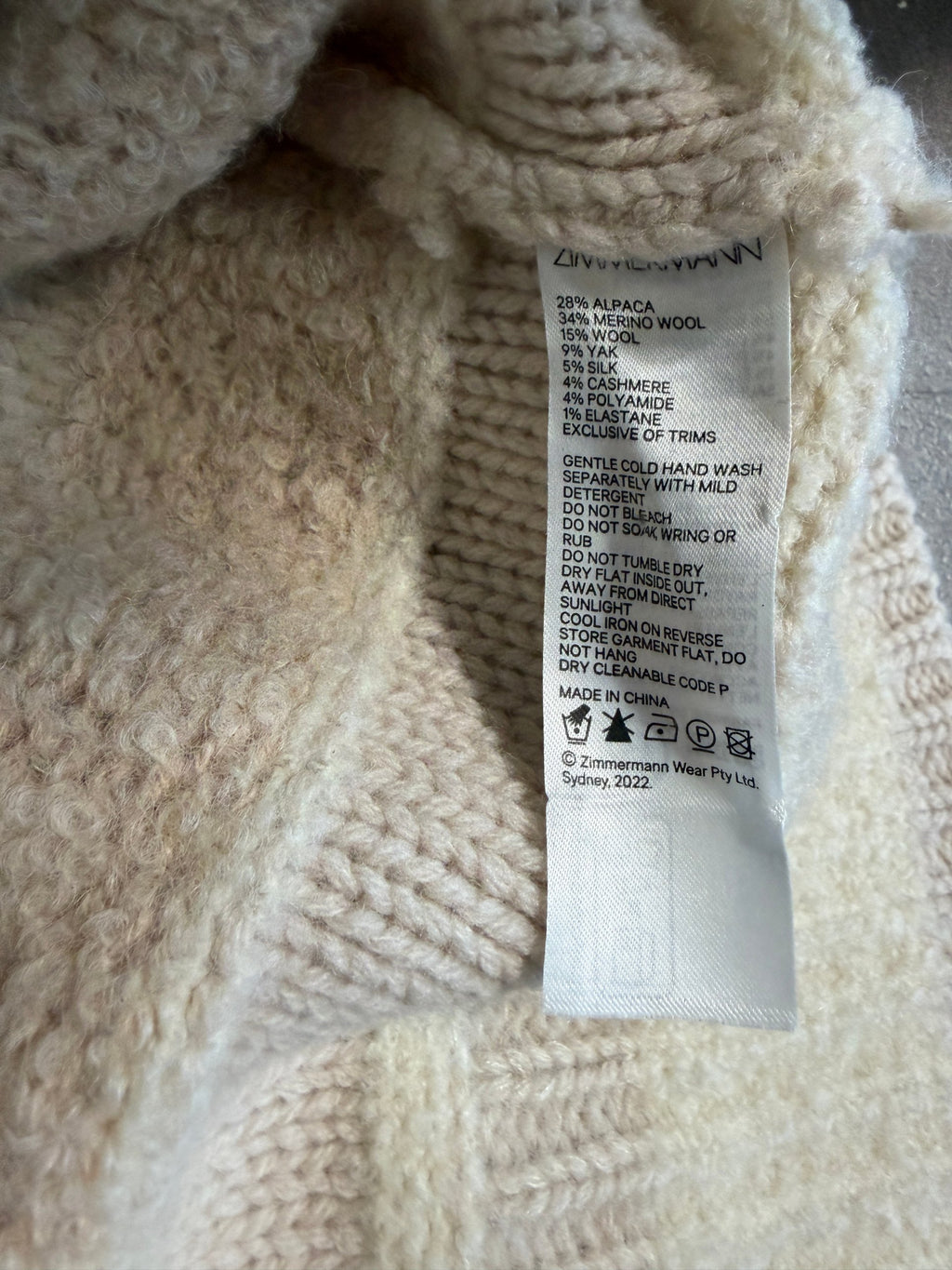 Zimmermann Lyrical Turtleneck Sweater – Cream Stripe
