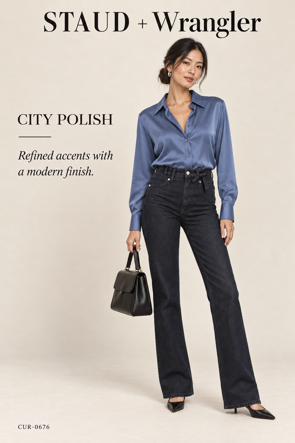 STAUD + Wrangler The Must Jean – Black