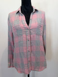 Faherty Button-Down Shirt – Pink / Grey