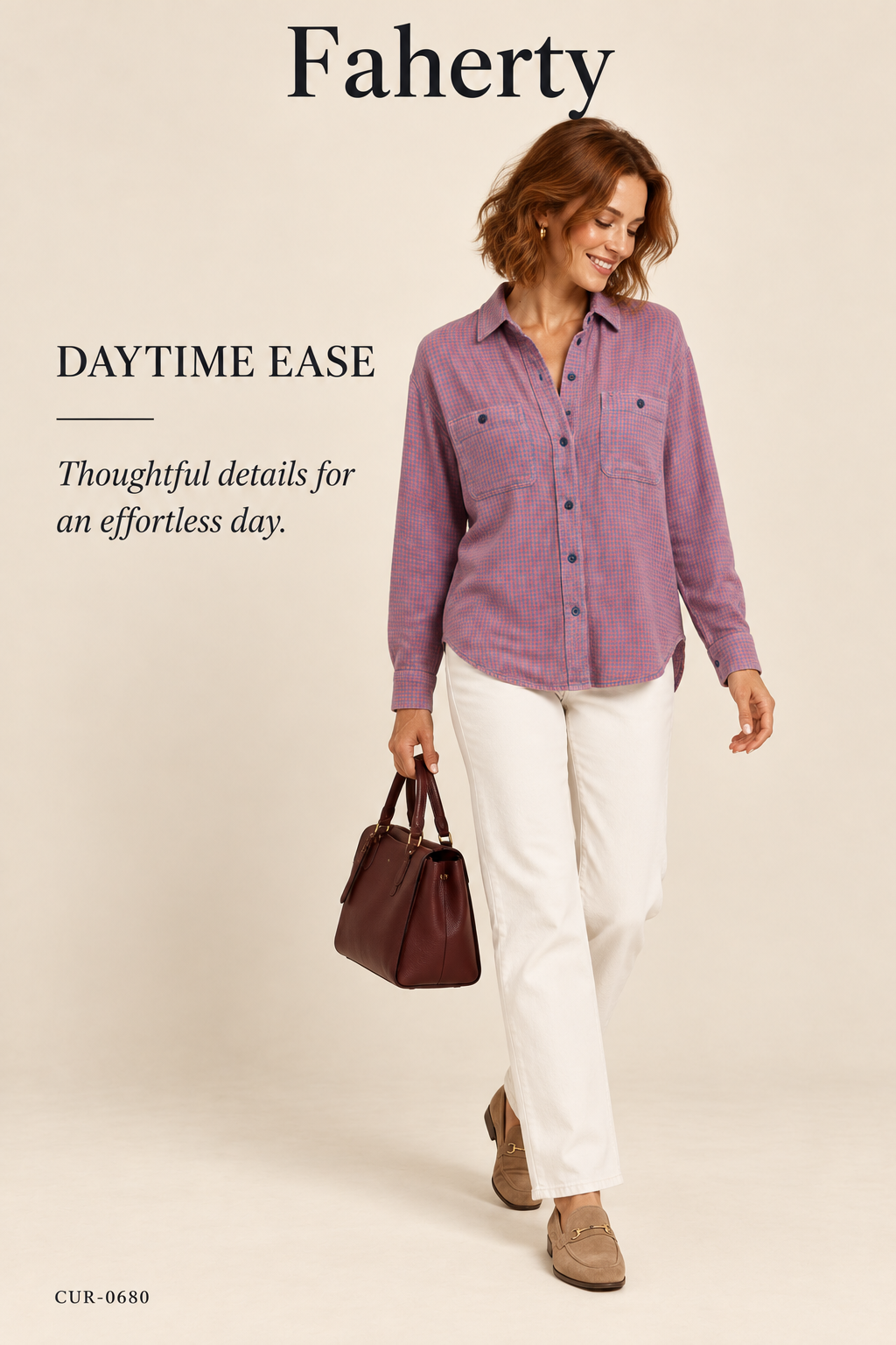 Faherty Button-Down Shirt – Pink / Blue