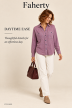 Faherty Button-Down Shirt – Pink / Blue