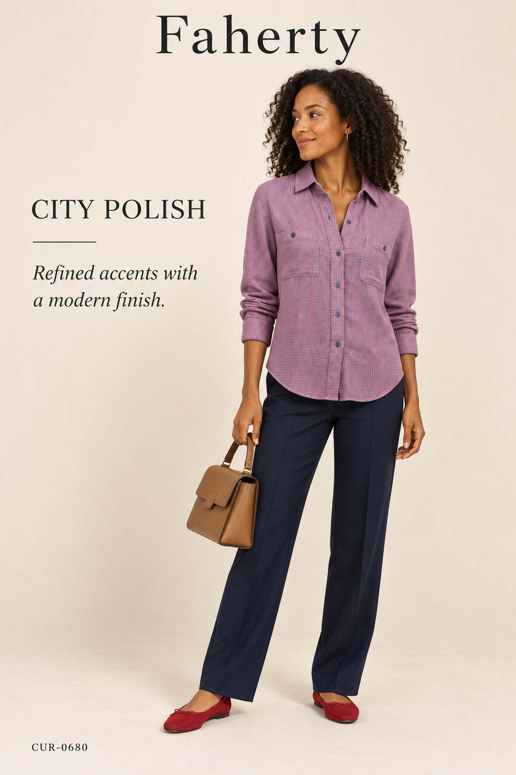 Faherty Button-Down Shirt – Pink / Blue