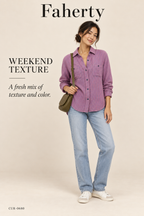 Faherty Button-Down Shirt – Pink / Blue