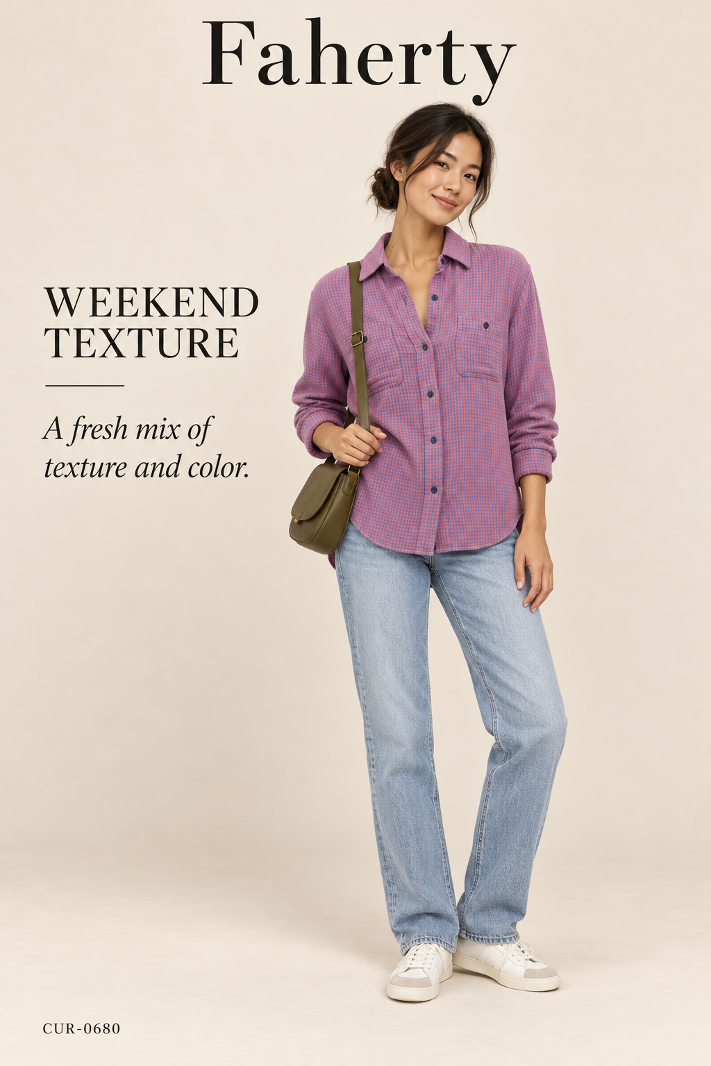 Faherty Button-Down Shirt – Pink / Blue