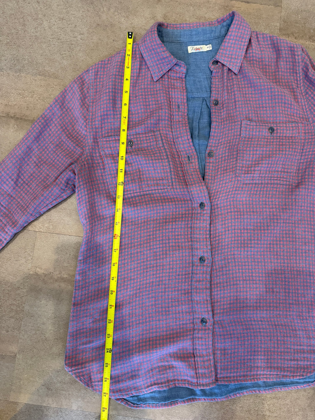 Faherty Button-Down Shirt – Pink / Blue