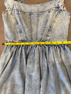 Alice + Olivia Amina Tie-Strap Denim Dress – Blue